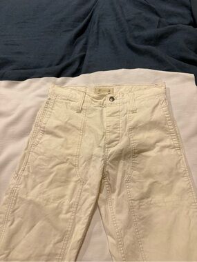 Madewell Cream Utility Cargo Jeans